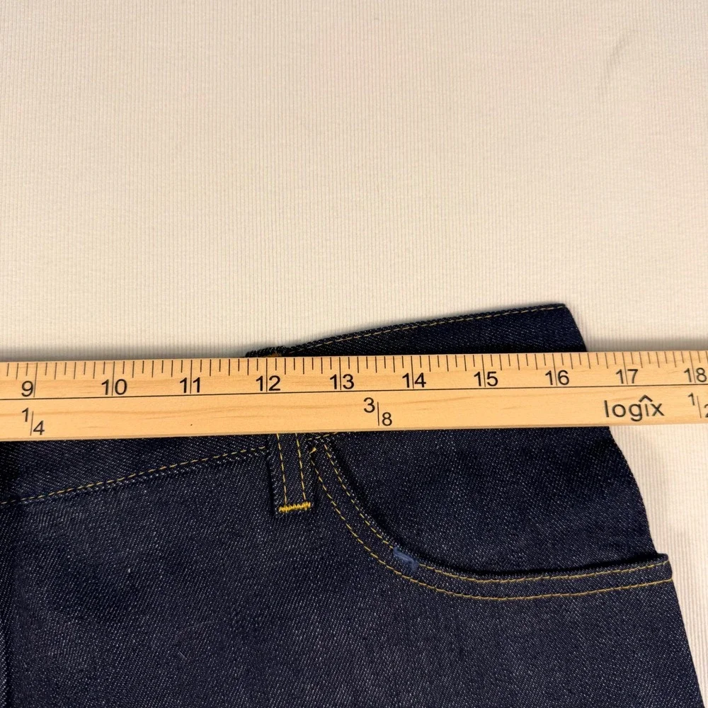 Stallion Straight Leg Jeans L Blue Indigo High Rise Made in USA Cotton Denim